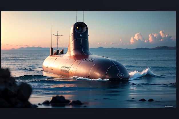 Photo military weapon nuclear submarine war weapon deep sea underwater battleship wallpaper background