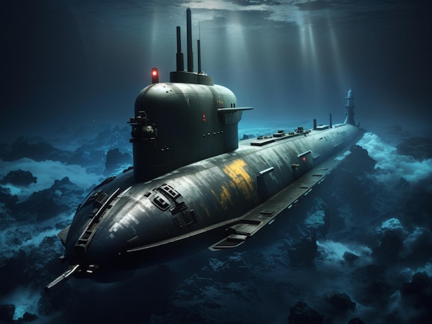 Military weapon nuclear submarine war weapon deep sea underwater battleship wallpaper background