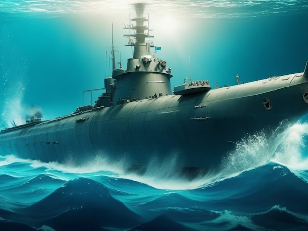 군사 무기 핵 잠수함 전쟁 무기 심해 수중 전함 바탕 화면 배경