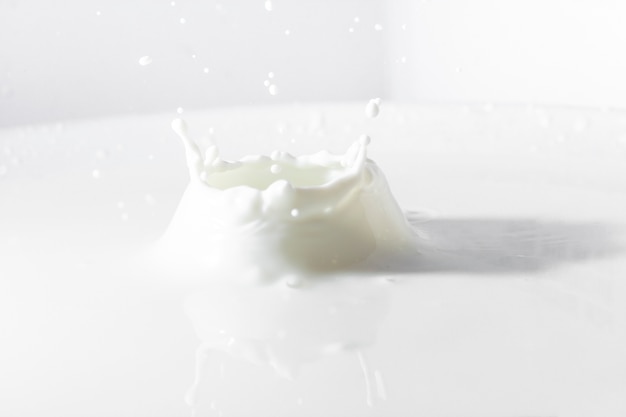 Milk background with splash