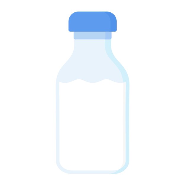 Milk Bottle Flat Illustration