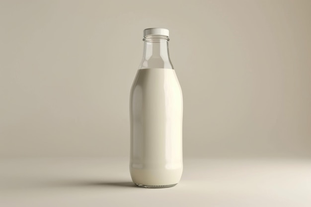 Milk bottle isolated on white