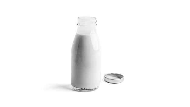 Milk bottle isolated on white.