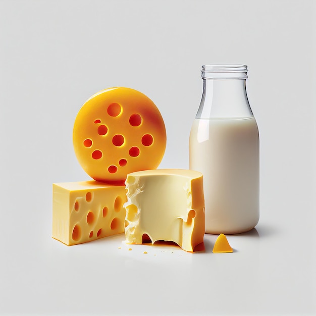 Foto latte e formaggio