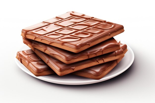 Milk Chocolate Wafer Design Element for Food Generative AI