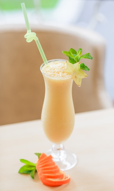 Milk cocktail. Food and drink concept