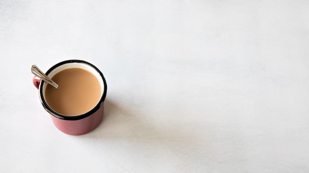 milk coffee on white background