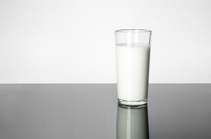 Milk and fermented milk products benefits for the body A glass of milk on the table