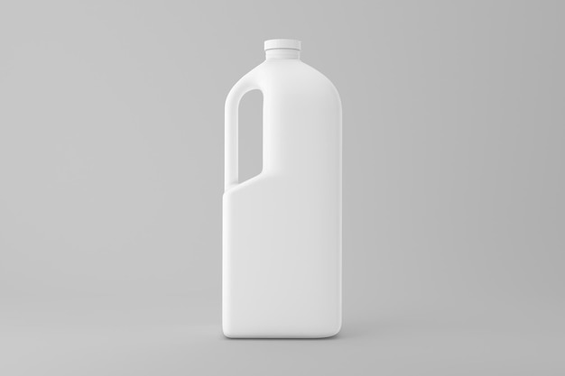 Photo milk gallon front side isolated in grey background