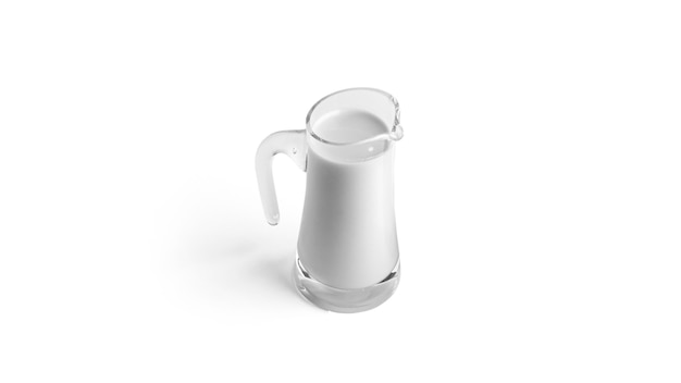 Milk jar isolated on white.