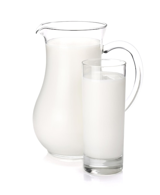 Milk jug and glass