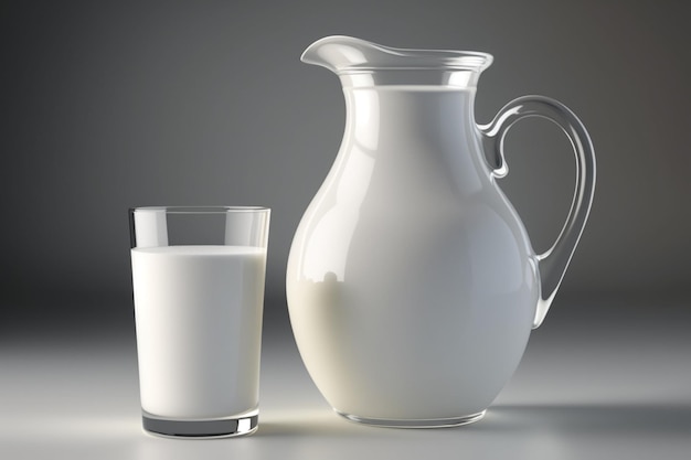 Photo milk jug isolated on white illustration images