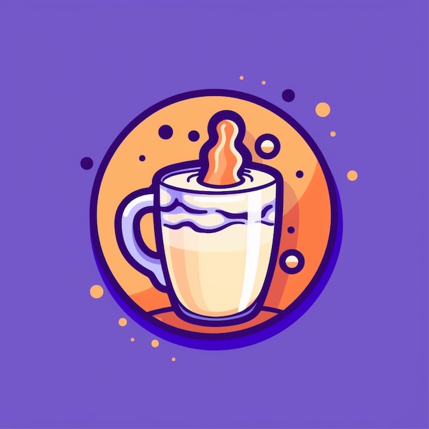 Milk logo vector simple flat color