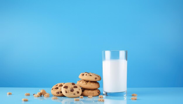 Milk and oatmeal biscuits christmas and new year concept