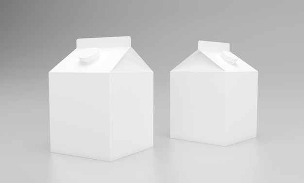 Photo milk pack packaging packet design 3d rendered