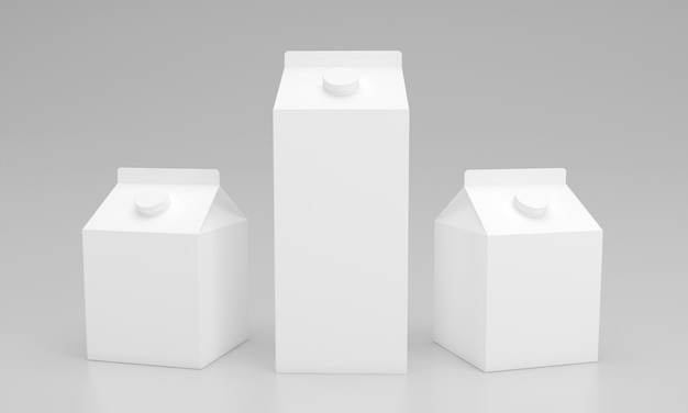 Photo milk pack packaging packet design 3d rendered