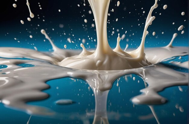 Milk pour with splash guard