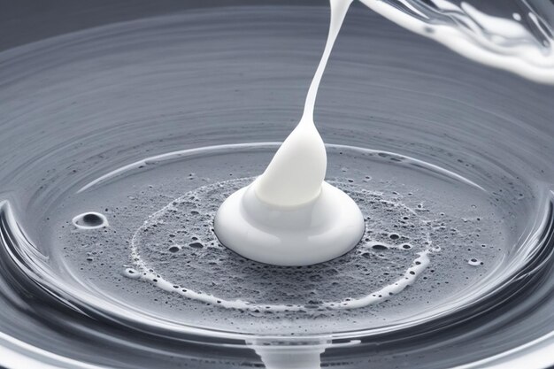 Milk round splash isolated on background