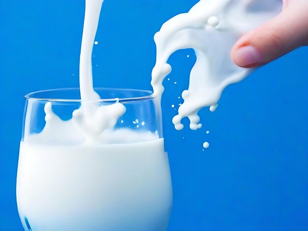 Foto splash di latte ai generativo