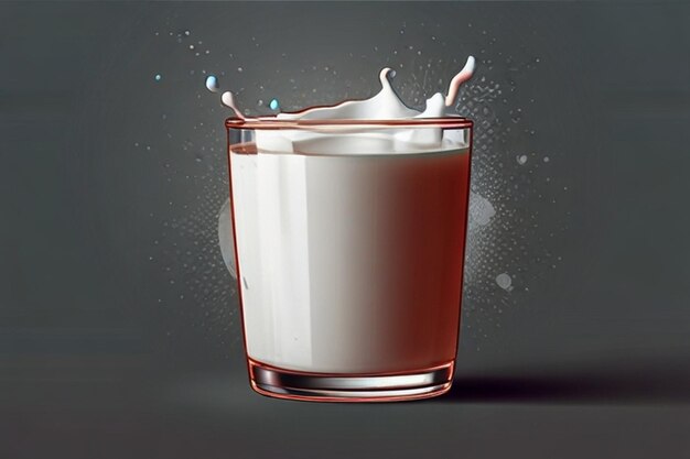 Milk splash element isolated