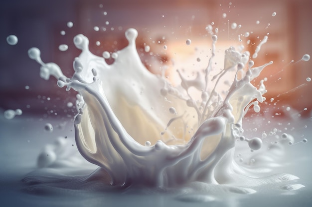 Milk splash flow Generate Ai