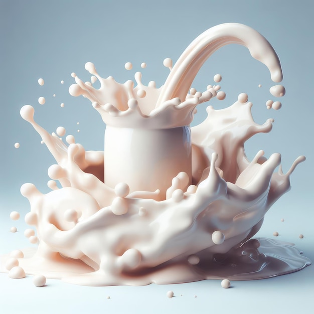 milk splash isolated on white