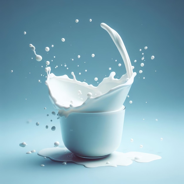 milk splash isolated on white