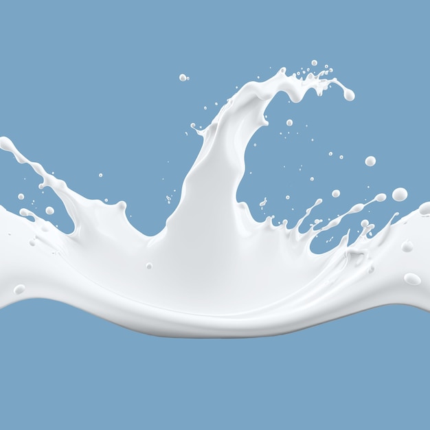 milk splash isolated on white