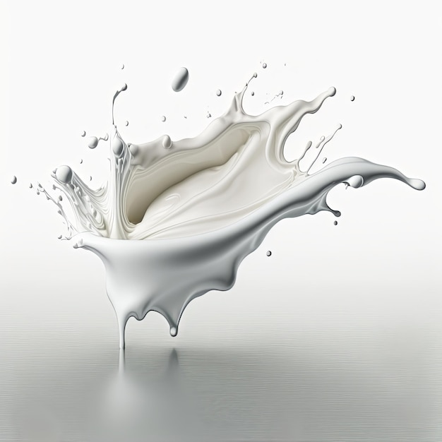 Молоко всплеск, изолированных на белом