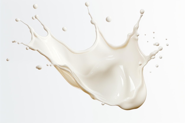 milk splash isolated on white