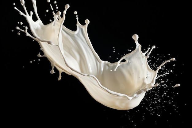 Milk Splash and Pouring Set Generative AI