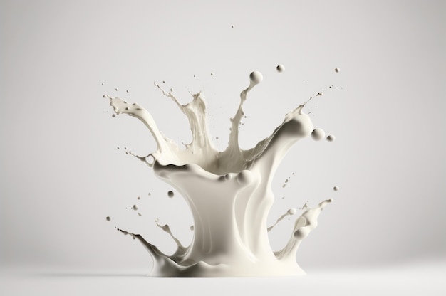 Milk splash on white