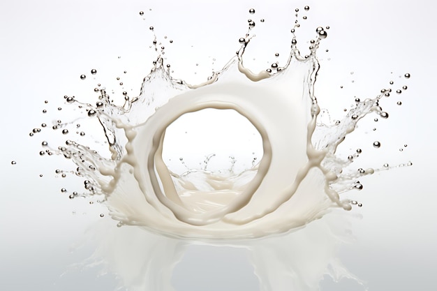 Milk swirl splash isolated on background