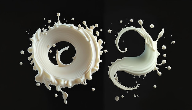 Milk Tornado wave Grillige romige wervelingen in 3D Delight