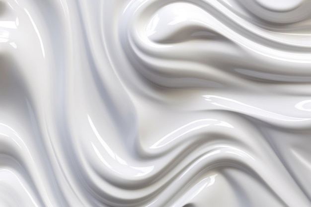 ミルクまたはホイップクリームのような滑らかな光沢のある白い抽象的な背景