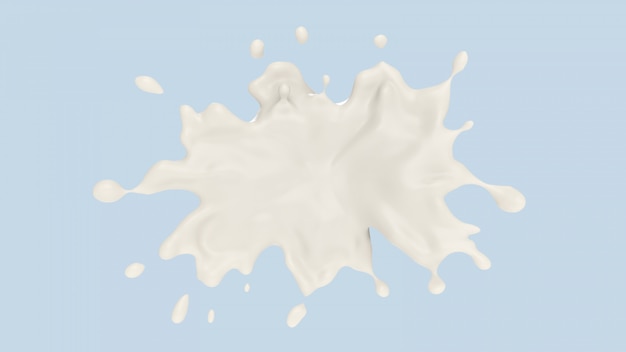 Milk or yogurt splash
