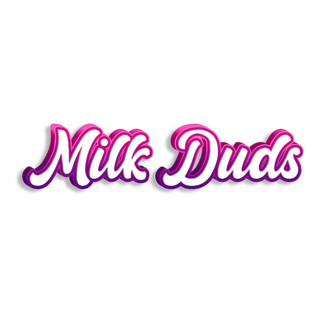 Foto milkduds tipografia 3d design giallo rosa bianco sfondo foto jpg