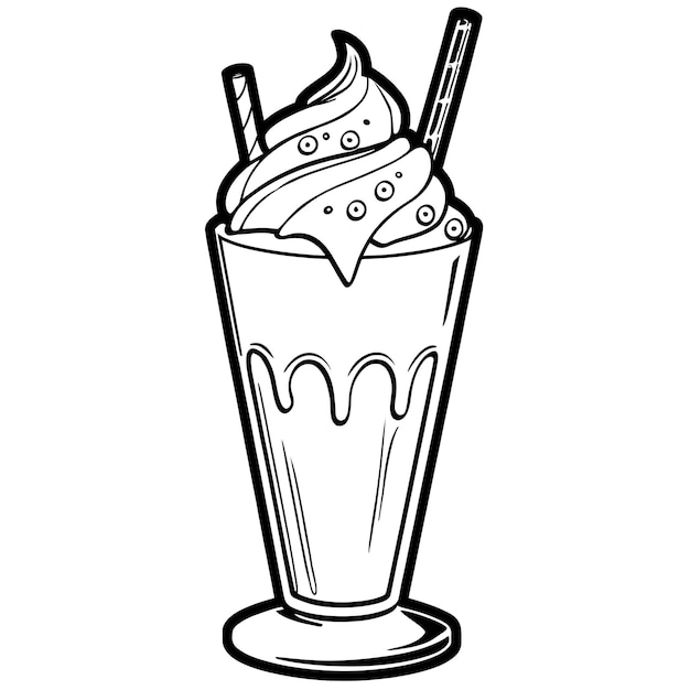 Photo milkshake coloring page