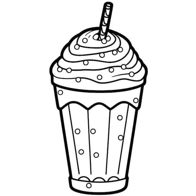 Milkshake coloring page