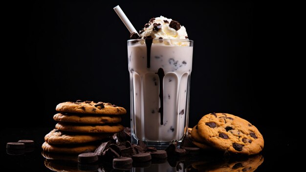 Photo milkshake with cookies