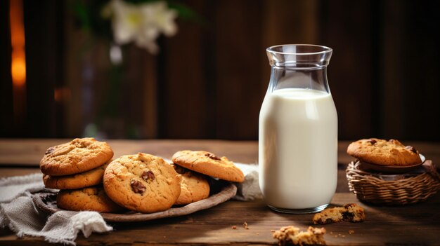 Photo milkshake with cookies