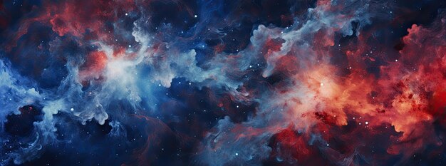 Млечный в космосе красный и синий