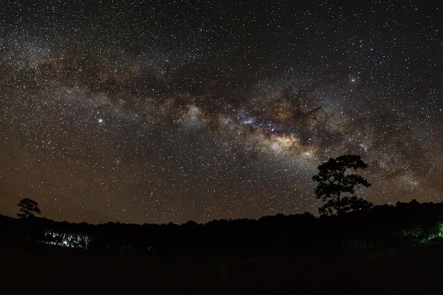 Milky way galaxy at Phu Hin Rong Kla National ParkPhitsanulok Thailand