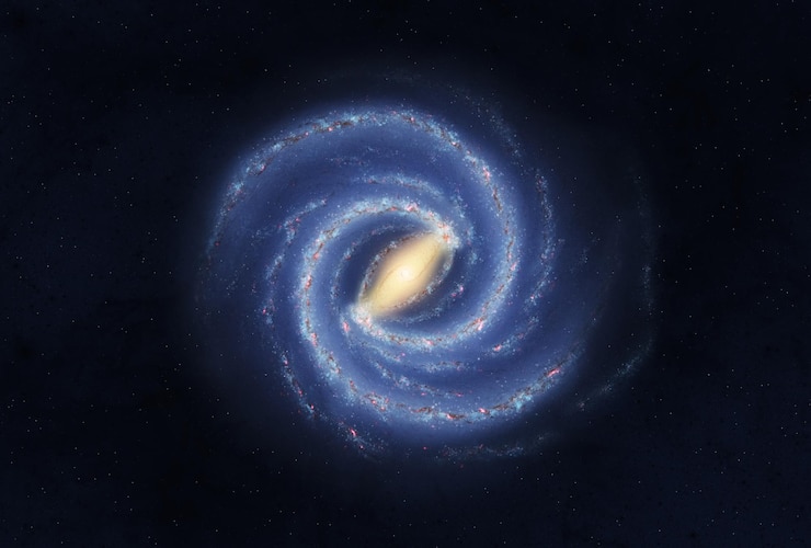 Photo milky way galaxy and space dust in the universe the elements of this image furnished by nasa