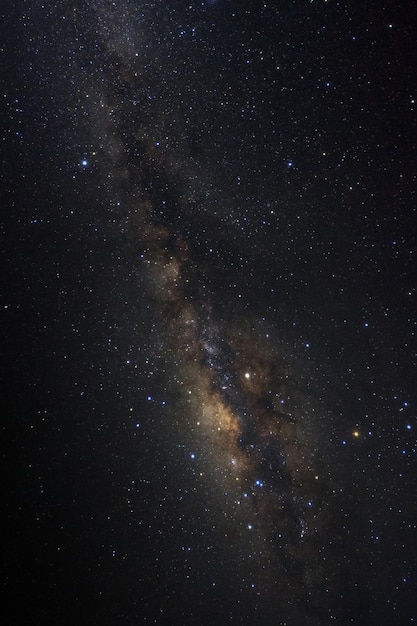 Milky way galaxy with stars and space dust in the universe Long exposure photograph with grain