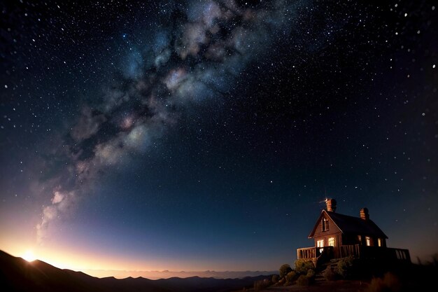 Млечный путь романтическое ночное небо полное звезд девушка смотрит на звездное небо скучаю по тебе
