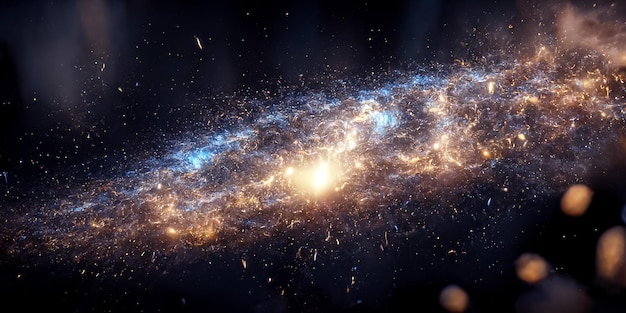 Milky Way in space 3D