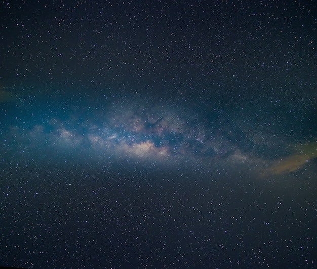 Photo milky way  and starry loop in dark sky