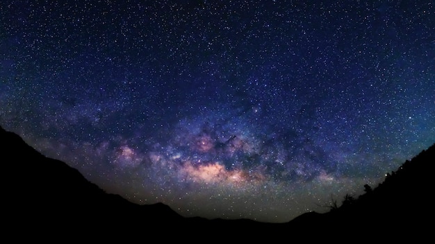 Milky Way and starry sky background. 