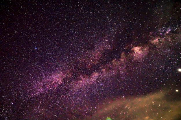 Milky way with millon star on the sky in night time